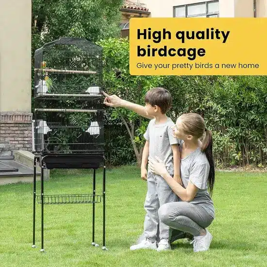 VIVOHOME 59.8 Inch Wrought Iron Bird Cages