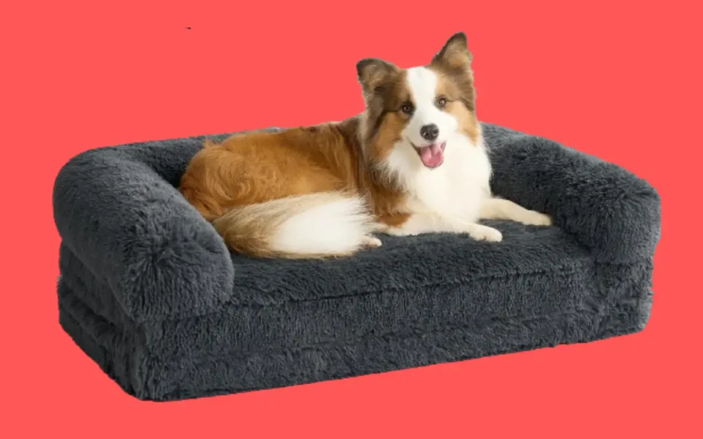 EHEYCIGA Foldable Faux Fur Fluffy Dog Beds